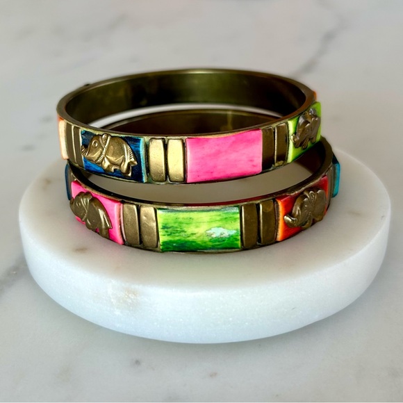 Set of 2_Handmade Bangles from Jaipur India - Picture 8 of 11